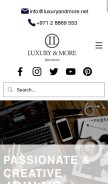 How luxuryandmore.net looks like on a mobile device such as an iPhone.
