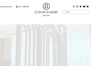 How luxuryandmore.net looks like on a tablet such as an iPad.