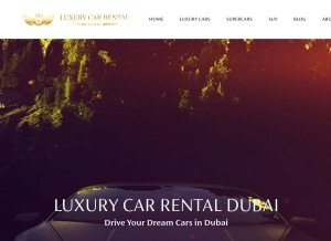 How luxurycarrentaldubai.ae looks like on a tablet such as an iPad.