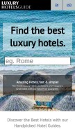 How luxuryhotelsguides.com looks like on a mobile device such as an iPhone.