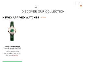 How luxurysouq.com looks like on a tablet such as an iPad.