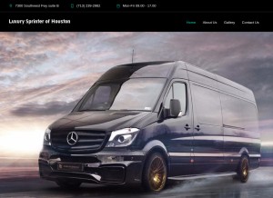 How luxurysprintershouston.com looks like on a tablet such as an iPad.