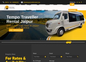 How luxurytempotravellerrental.com looks like on a tablet such as an iPad.