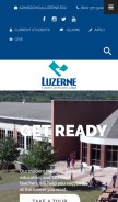 How luzerne.edu looks like on a mobile device such as an iPhone.