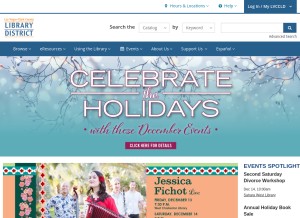 How lvccld.org looks like on a tablet such as an iPad.