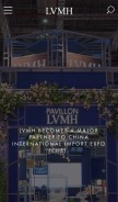 How lvmh.com looks like on a mobile device such as an iPhone.