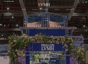 How lvmh.com looks like on a tablet such as an iPad.