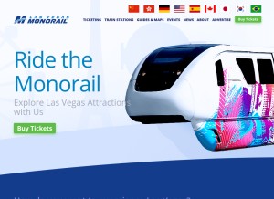 How lvmonorail.com looks like on a tablet such as an iPad.