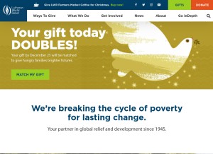 How lwr.org looks like on a tablet such as an iPad.