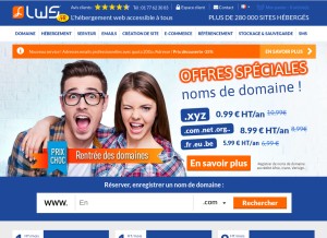 How lws.fr looks like on a tablet such as an iPad.