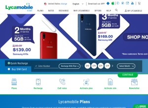 How lycamobile.com looks like on a tablet such as an iPad.