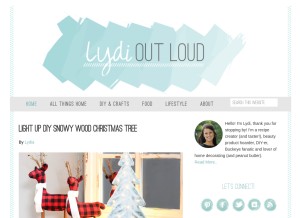 How lydioutloud.com looks like on a tablet such as an iPad.