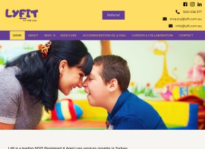 How lyfit.com.au looks like on a tablet such as an iPad.