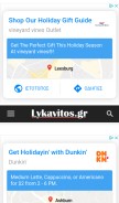 How lykavitos.gr looks like on a mobile device such as an iPhone.