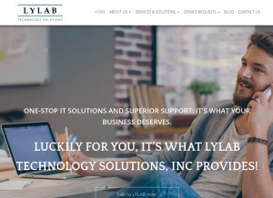 How lylab.net looks like on a tablet such as an iPad.