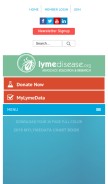 How lymedisease.org looks like on a mobile device such as an iPhone.