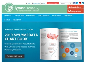 How lymedisease.org looks like on a tablet such as an iPad.
