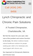 How lynchchronicpainsolutions.com looks like on a mobile device such as an iPhone.
