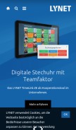 How lynet.de looks like on a mobile device such as an iPhone.