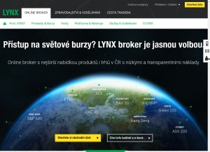 How lynxbroker.cz looks like on a tablet such as an iPad.