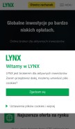 How lynxbroker.pl looks like on a mobile device such as an iPhone.
