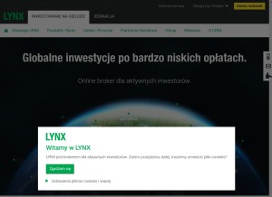 How lynxbroker.pl looks like on a tablet such as an iPad.