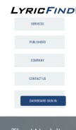 How lyricfind.com looks like on a mobile device such as an iPhone.