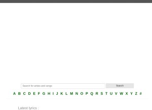 How lyricsreg.com looks like on a tablet such as an iPad.