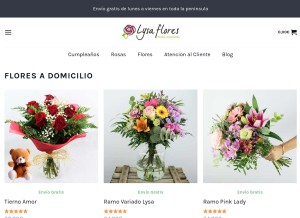 How lysaflores.com looks like on a tablet such as an iPad.