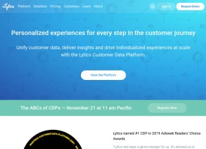 How lytics.io looks like on a tablet such as an iPad.