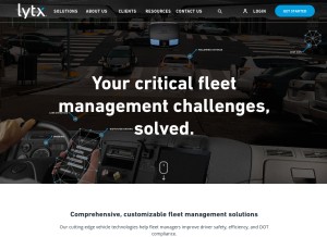 How lytx.com looks like on a tablet such as an iPad.