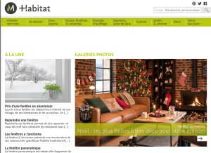 How m-habitat.fr looks like on a tablet such as an iPad.