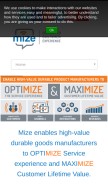 How m-ize.com looks like on a mobile device such as an iPhone.