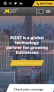 How m247.com looks like on a mobile device such as an iPhone.