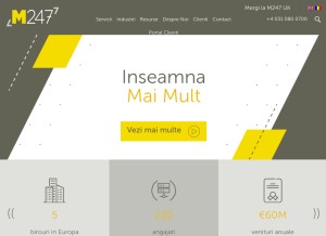 How m247.ro looks like on a tablet such as an iPad.