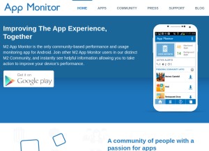 How m2appmonitor.com looks like on a tablet such as an iPad.