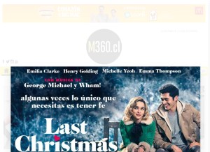 How m360.cl looks like on a tablet such as an iPad.