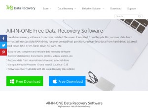 How m3datarecovery.com looks like on a tablet such as an iPad.