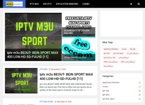 How m3u-iptv7.blogspot.com looks like on a tablet such as an iPad.