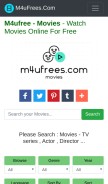How m4ufrees.com looks like on a mobile device such as an iPhone.