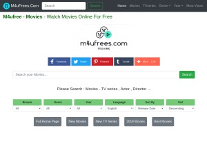 How m4ufrees.com looks like on a tablet such as an iPad.