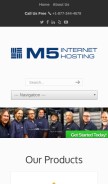 How m5hosting.com looks like on a mobile device such as an iPhone.