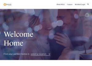 How maac.com looks like on a tablet such as an iPad.
