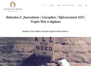 How mabonneetoile.fr looks like on a tablet such as an iPad.