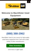 How macallisterused.com looks like on a mobile device such as an iPhone.