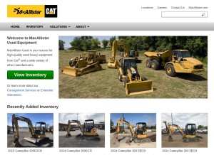 How macallisterused.com looks like on a tablet such as an iPad.