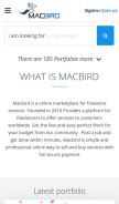 How macbird.org looks like on a mobile device such as an iPhone.
