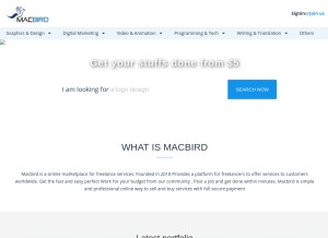 How macbird.org looks like on a tablet such as an iPad.