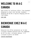 How maccosmetics.ca looks like on a mobile device such as an iPhone.