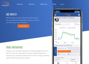 How machenergy.com looks like on a tablet such as an iPad.